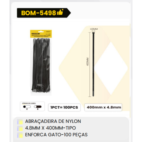 1箱尼龙夹具
4.8毫米x400毫米-类型猫形夹具-100件（1箱=120PCS）
