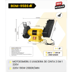 1箱电动磨光机和带锯机二合一220伏
220V190W2980转/分钟（1箱=1PCS）