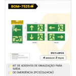 1箱出口警示贴纸套装
紧急出口2件(12x24厘米)（1箱=240PCS）
