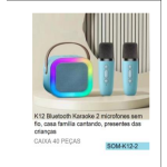 1箱K12蓝牙卡拉OK，配备两个无线麦克风，适合家庭唱歌，是孩子们的礼物（1箱=40PCS）