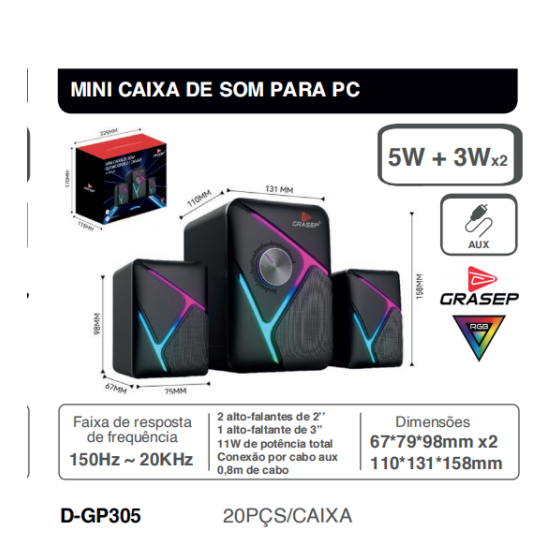 1箱迷你PC音箱（1箱=20PCS)