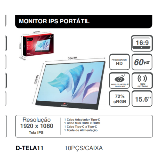 1箱便携式IPS显示器（1箱=10PCS)