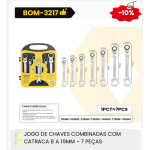 1箱带棘轮的组合扳手套装，适用于8至19毫米-7件套（1箱=20PCS）