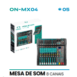 MESA DE SOM 8 CANAIS