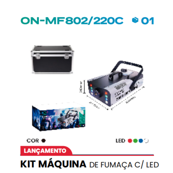 KIT MÁQUINA DE FUMAÇA C/ LED
