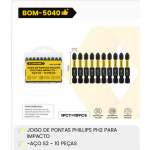 1箱PHILLIPS PH2冲击式尖端套装
-Aco S2- 10件（1箱=200PCS）